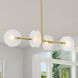 Sky Fall 4 Light 40 inch Brushed Gold Island Pendant Ceiling Light